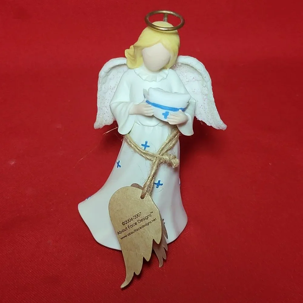 Nurse Angel Holding Nurse Cap Faithful Guardians Figurine Decor FG9-9188